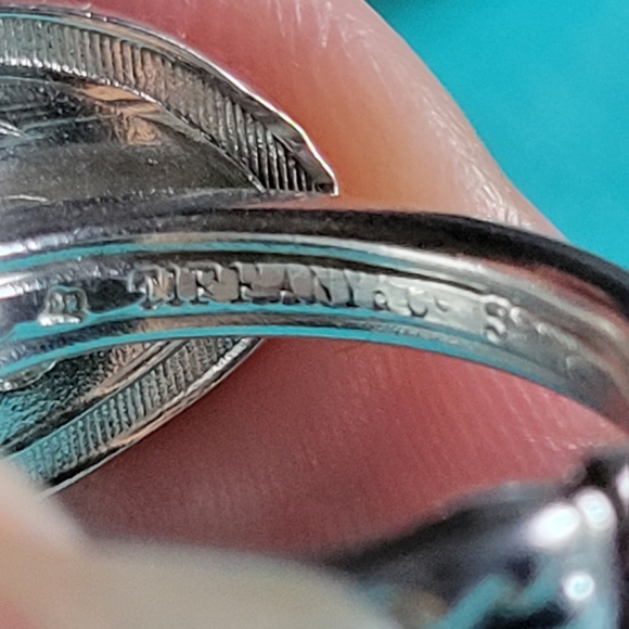 1870 Tiffany & Company Italian Spoon Ring Sterling Luxury Vintage Celeb Style#70 - Picture 9 of 17